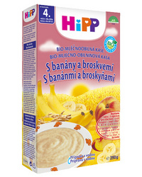 Instantní mléčná kaše - s banány a broskvemi